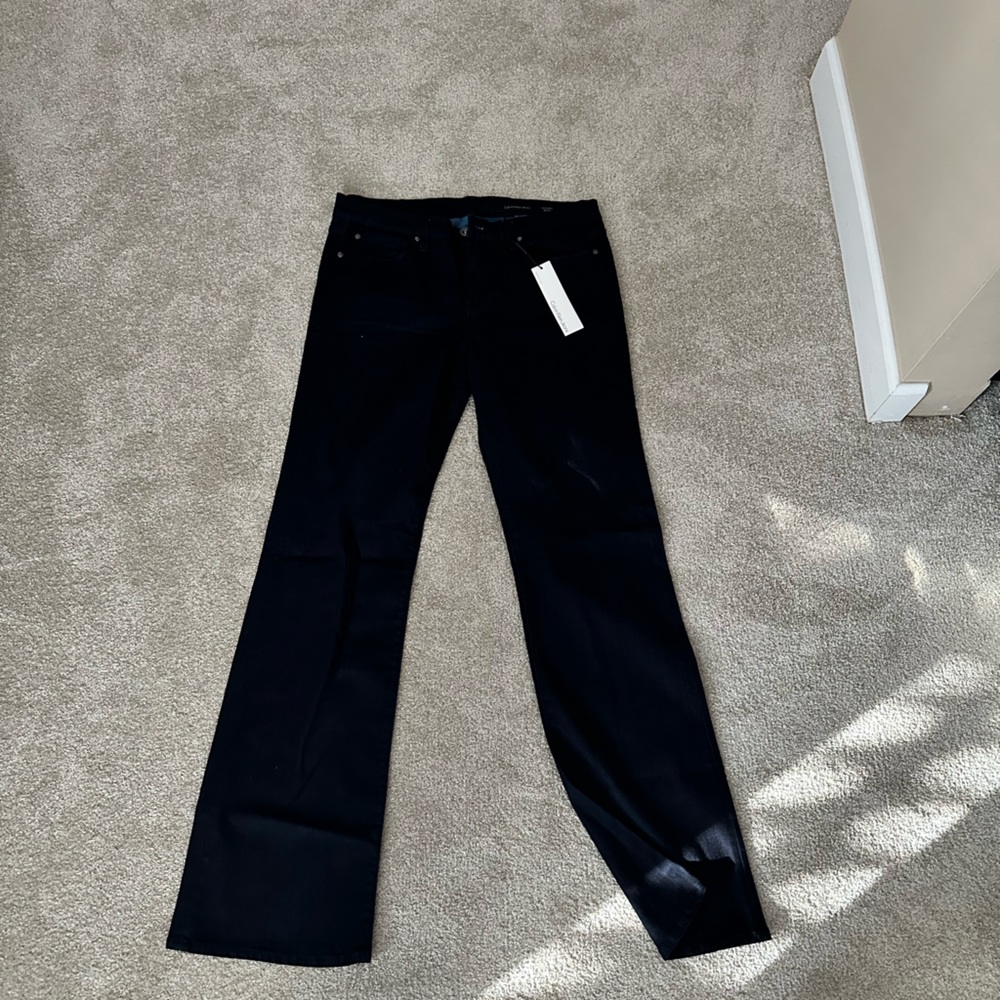 NWT 14 Dark Blue Calvin Klein Modern Boot Cut Jeans